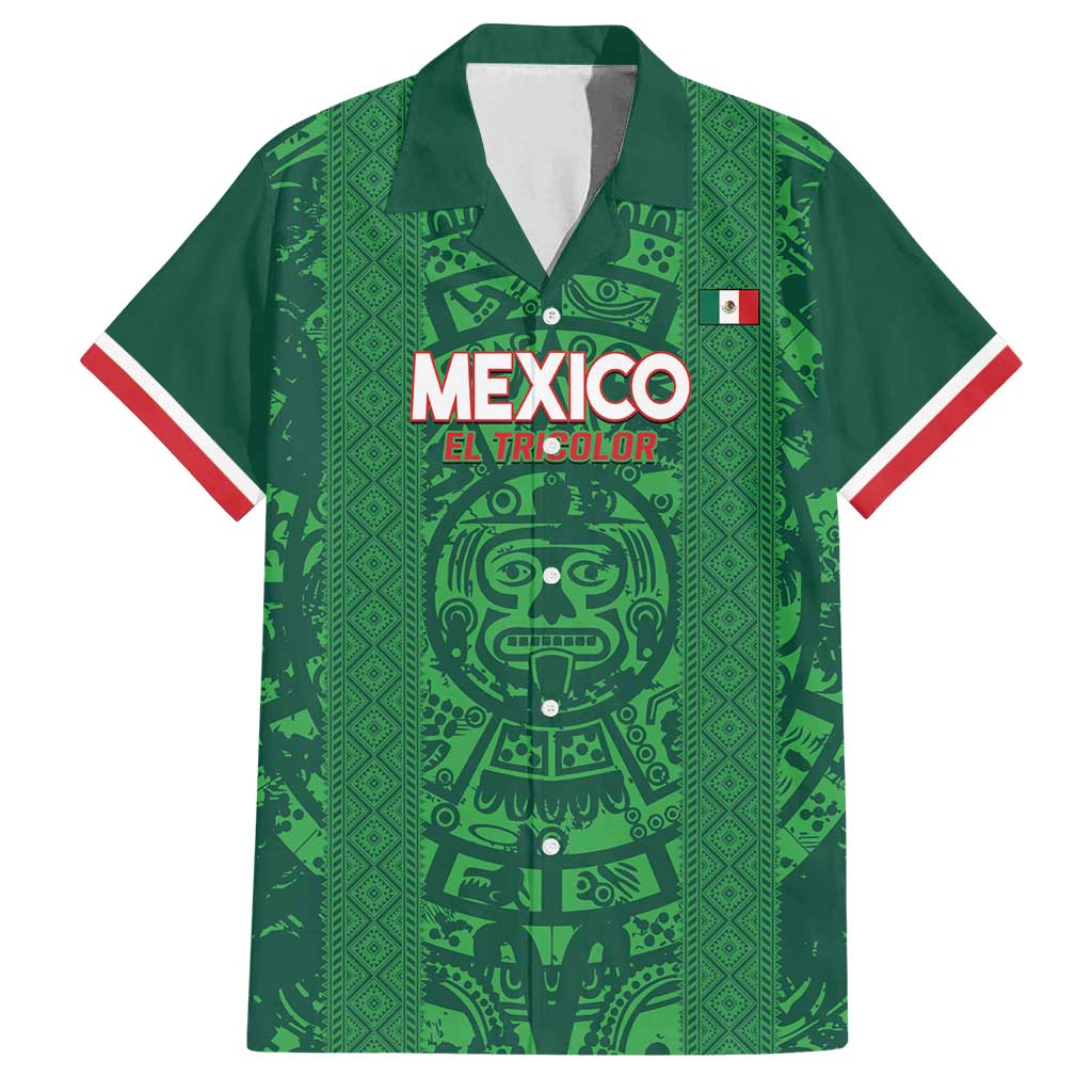 Custom Mexico Football Family Matching Off Shoulder Short Dress and Hawaiian Shirt 2025 El Tri Champions Green Color - Wonder Print Shop