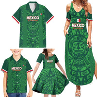 Custom Mexico Football Family Matching Summer Maxi Dress and Hawaiian Shirt 2025 El Tri Champions Green Color - Wonder Print Shop