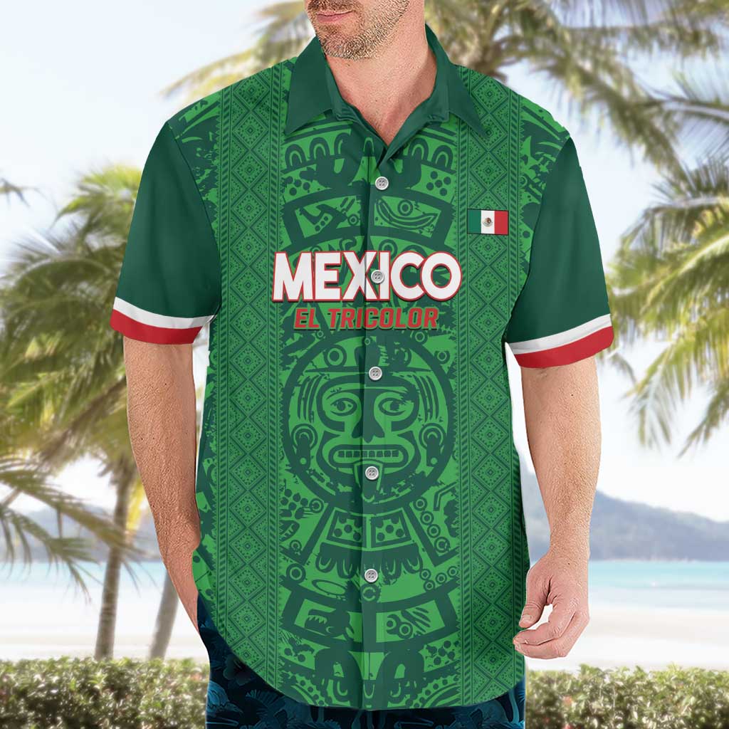 Custom Mexico Football Hawaiian Shirt 2025 El Tri Champions Green Color - Wonder Print Shop