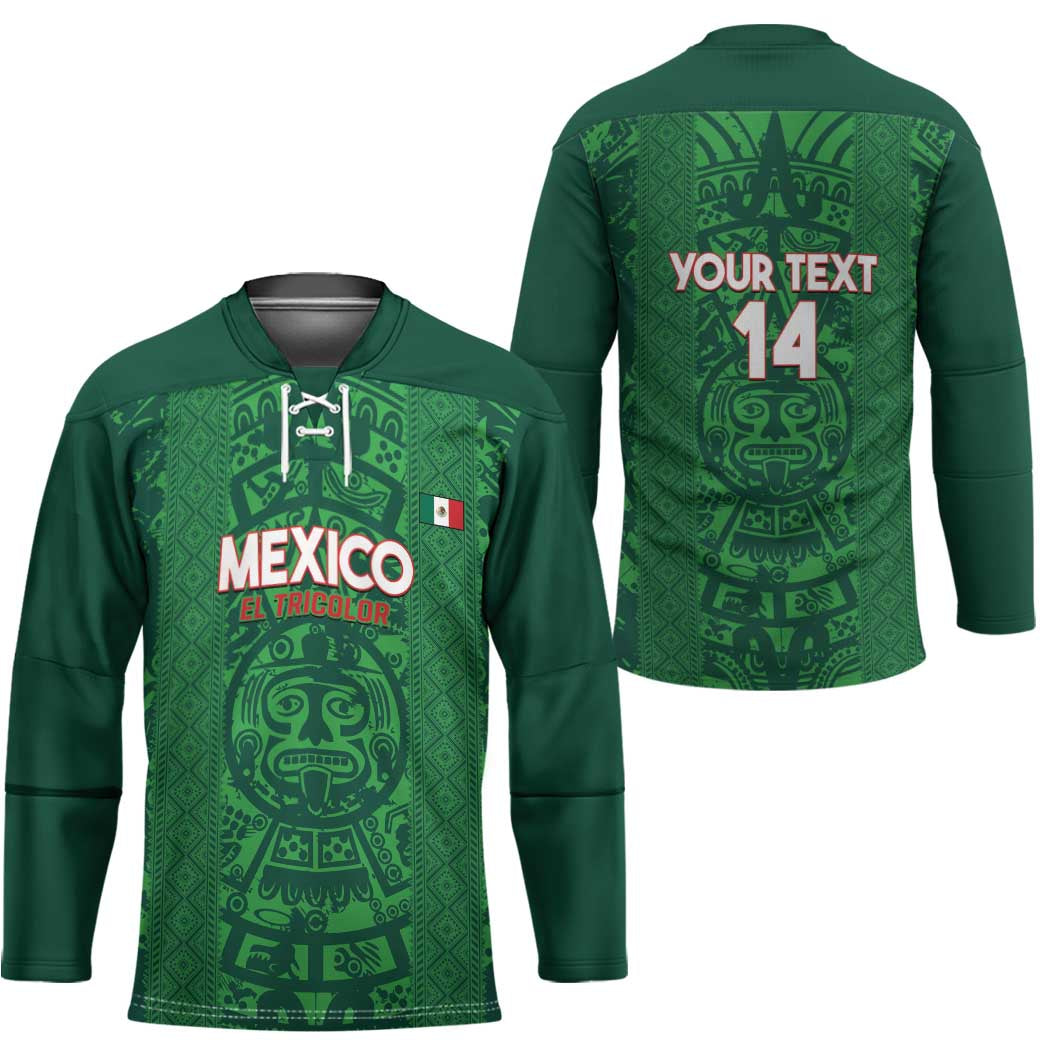 Custom Mexico Football Hockey Jersey 2025 El Tri Champions Green Color - Wonder Print Shop