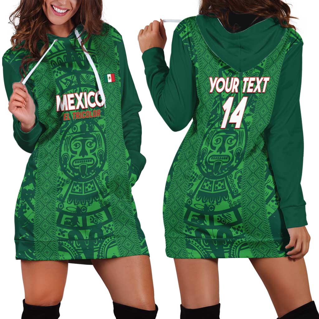 Custom Mexico Football Hoodie Dress 2025 El Tri Champions Green Color - Wonder Print Shop