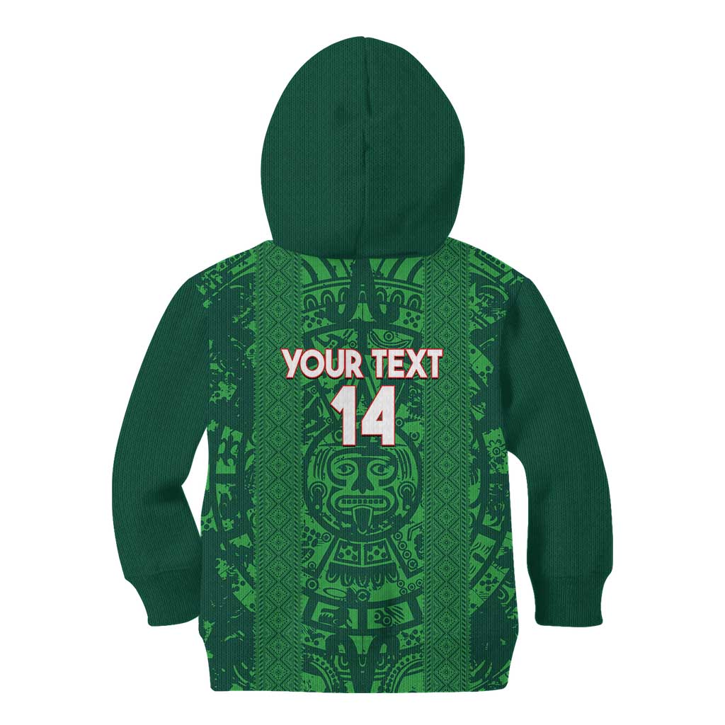 Custom Mexico Football Kid Hoodie 2025 El Tri Champions Green Color - Wonder Print Shop