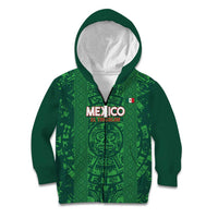 Custom Mexico Football Kid Hoodie 2025 El Tri Champions Green Color - Wonder Print Shop