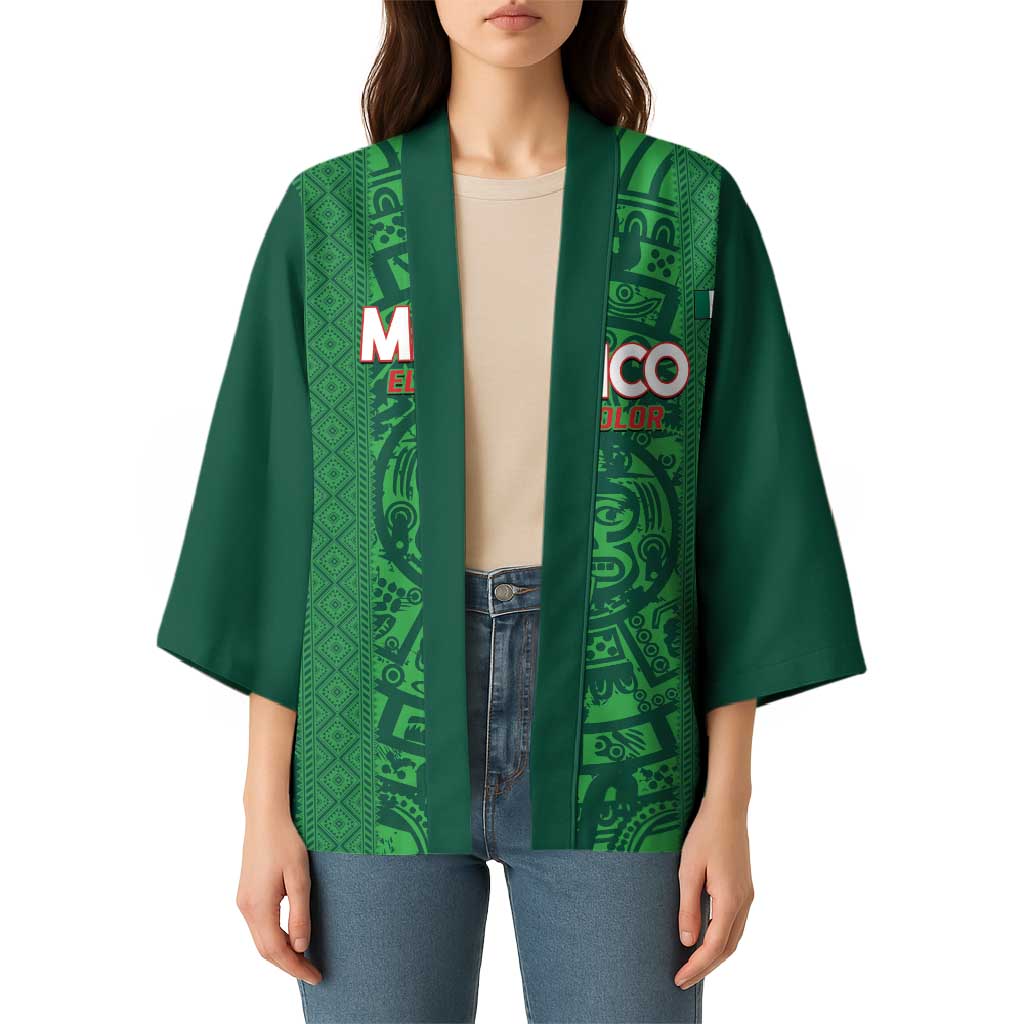 Custom Mexico Football Kimono 2025 El Tri Champions Green Color - Wonder Print Shop