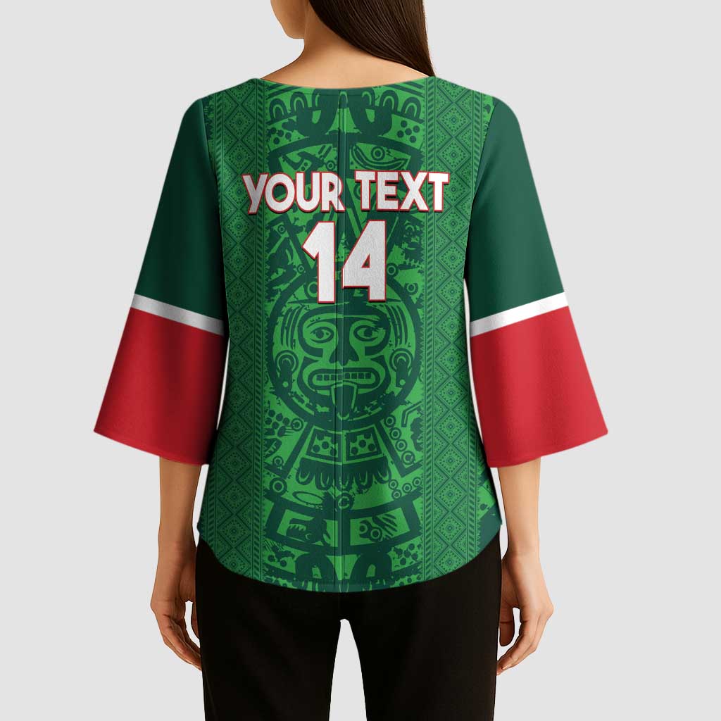 Custom Mexico Football Kimono Sleeve Blouse 2025 El Tri Champions Green Color - Wonder Print Shop