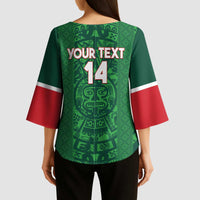 Custom Mexico Football Kimono Sleeve Blouse 2025 El Tri Champions Green Color - Wonder Print Shop