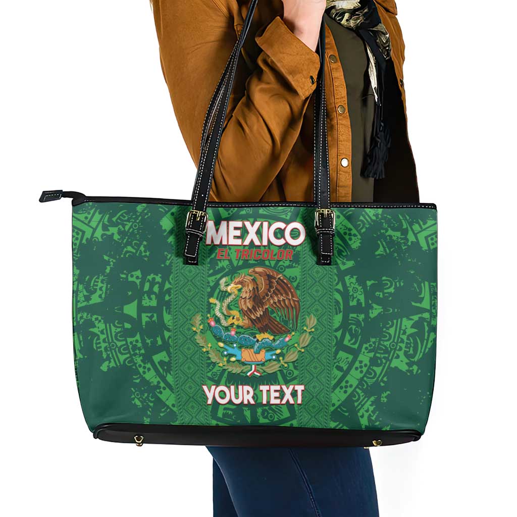 Custom Mexico Football Leather Tote Bag 2025 El Tri Champions Green Color - Wonder Print Shop