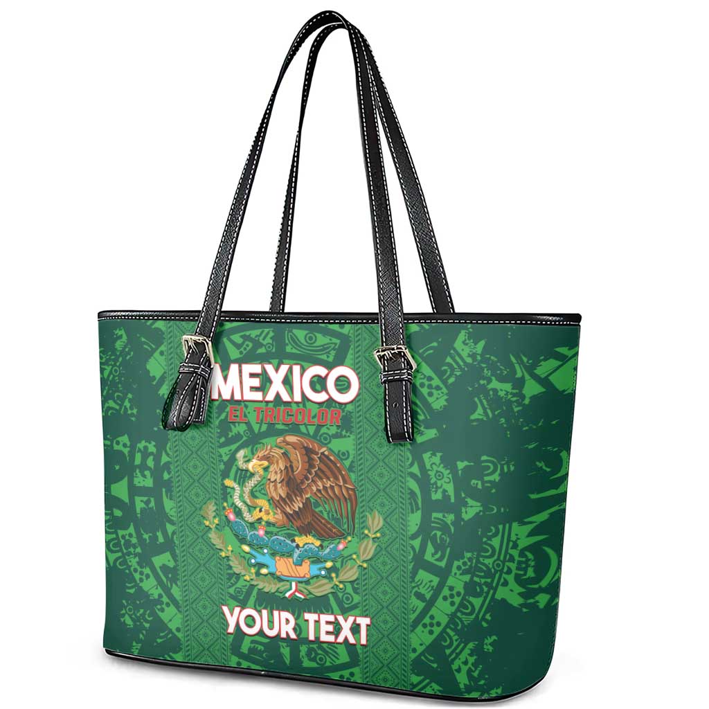 Custom Mexico Football Leather Tote Bag 2025 El Tri Champions Green Color - Wonder Print Shop
