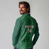 Custom Mexico Football Long Sleeve Polo Shirt 2025 El Tri Champions Green Color - Wonder Print Shop