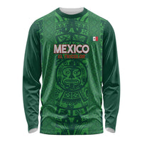 Custom Mexico Football Long Sleeve Shirt 2025 El Tri Champions Green Color - Wonder Print Shop