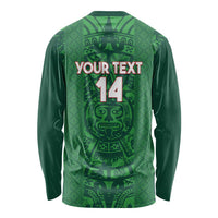 Custom Mexico Football Long Sleeve Shirt 2025 El Tri Champions Green Color - Wonder Print Shop