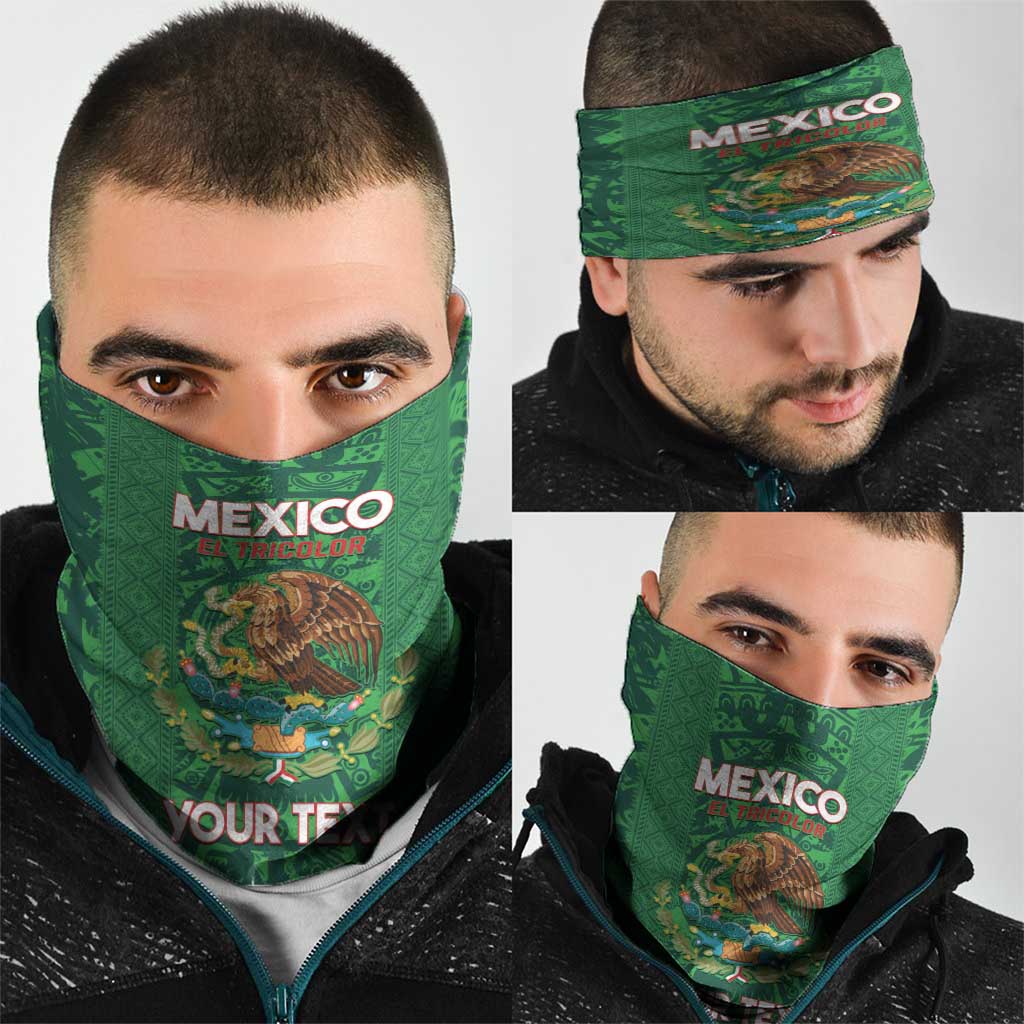 Custom Mexico Football Neck Gaiter 2025 El Tri Champions Green Color - Wonder Print Shop