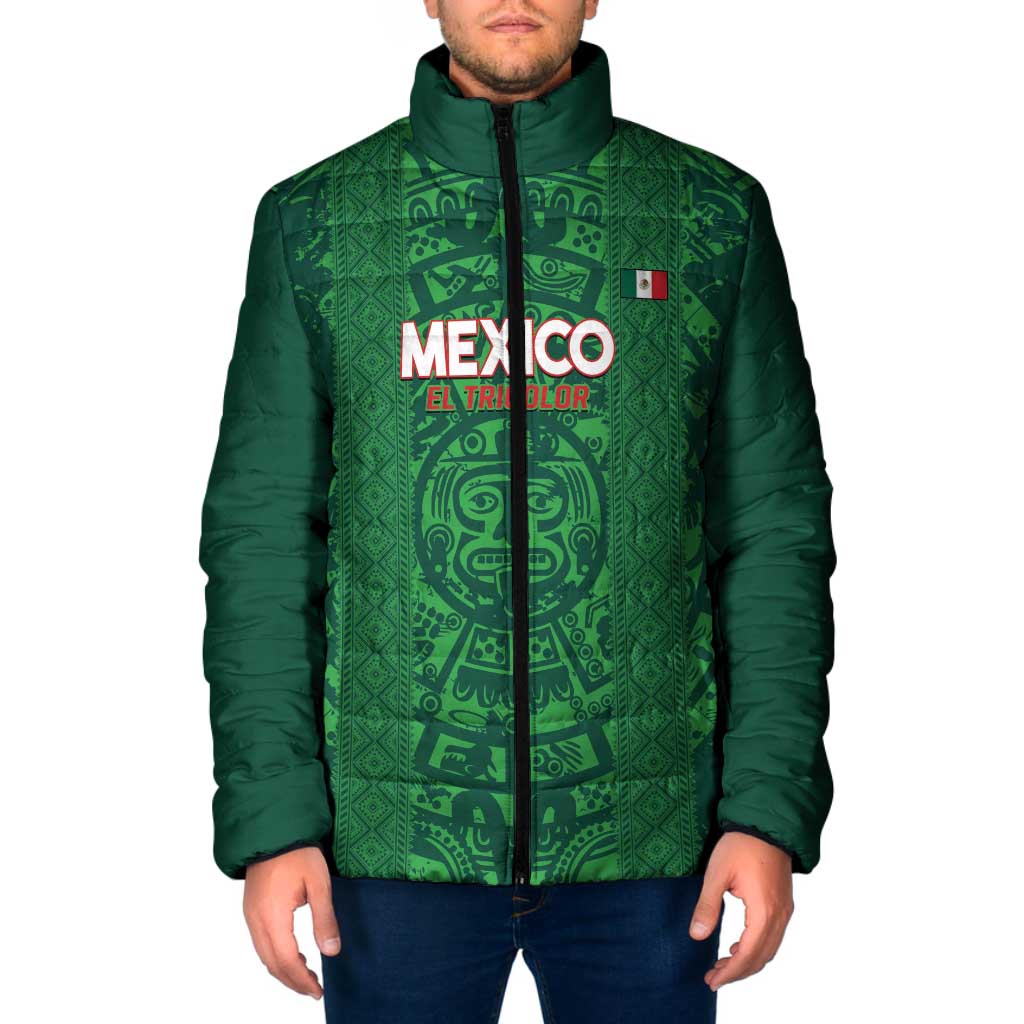 Custom Mexico Football Padded Jacket 2025 El Tri Champions Green Color - Wonder Print Shop