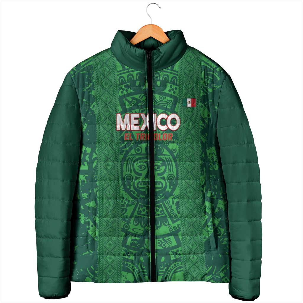 Custom Mexico Football Padded Jacket 2025 El Tri Champions Green Color - Wonder Print Shop
