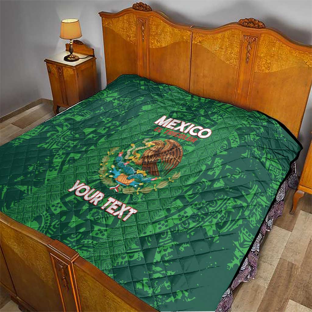 Custom Mexico Football Quilt 2025 El Tri Champions Green Color - Wonder Print Shop