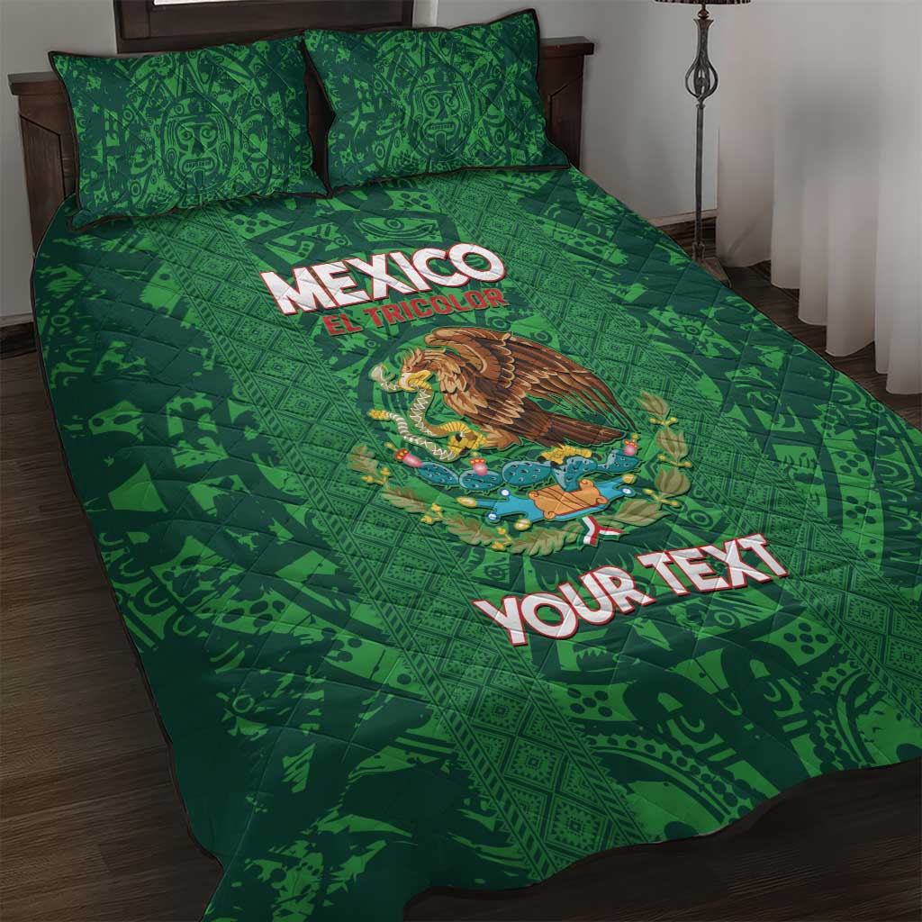 Custom Mexico Football Quilt Bed Set 2025 El Tri Champions Green Color - Wonder Print Shop