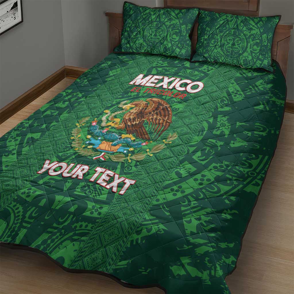 Custom Mexico Football Quilt Bed Set 2025 El Tri Champions Green Color - Wonder Print Shop
