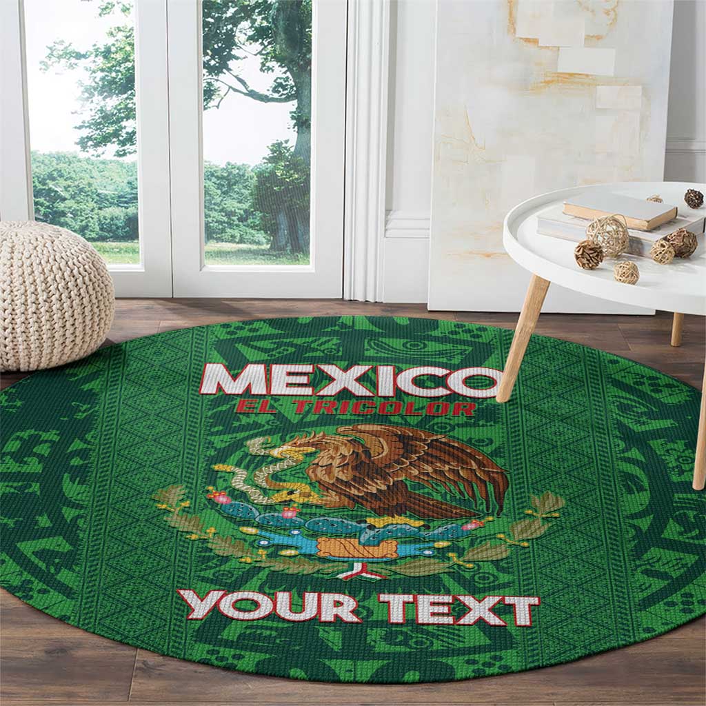Custom Mexico Football Round Carpet 2025 El Tri Champions Green Color - Wonder Print Shop