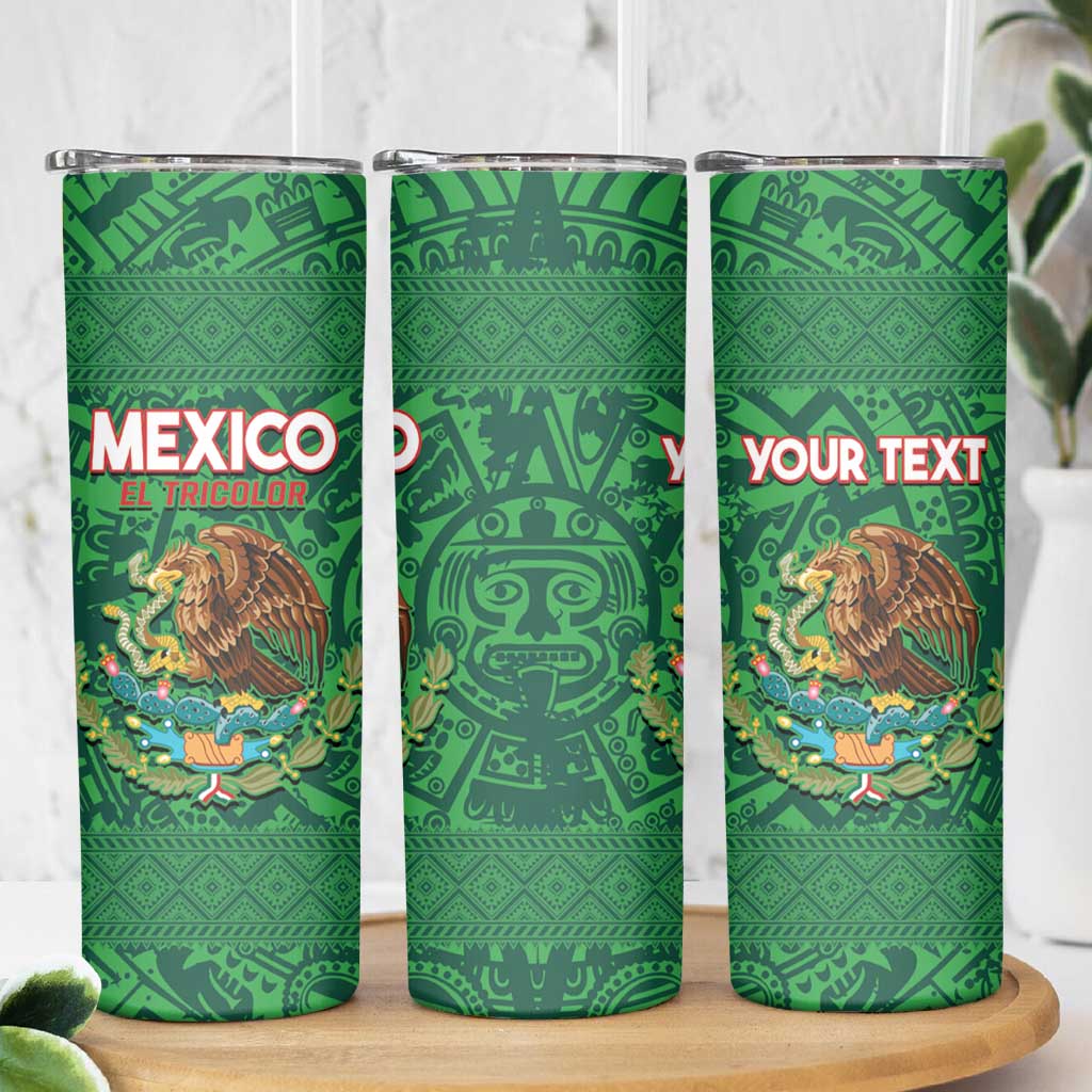 Custom Mexico Football Skinny Tumbler 2025 El Tri Champions Green Color - Wonder Print Shop