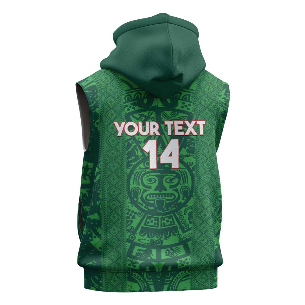 Custom Mexico Football Sleeveless Hoodie 2025 El Tri Champions Green Color - Wonder Print Shop