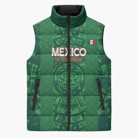 Custom Mexico Football Sleeveless Puffer Jacket 2025 El Tri Champions Green Color - Wonder Print Shop