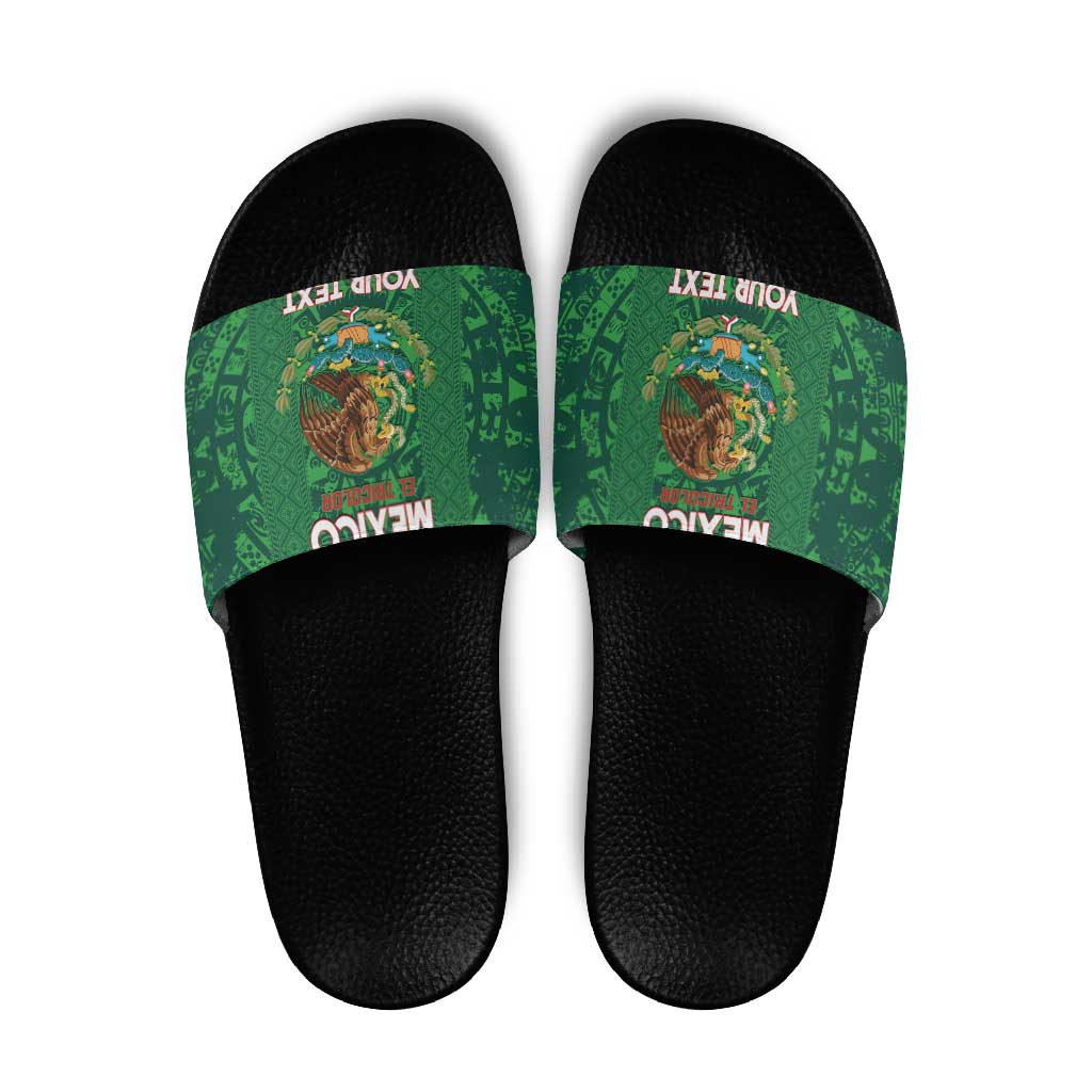 Custom Mexico Football Slide Sandals 2025 El Tri Champions Green Color - Wonder Print Shop