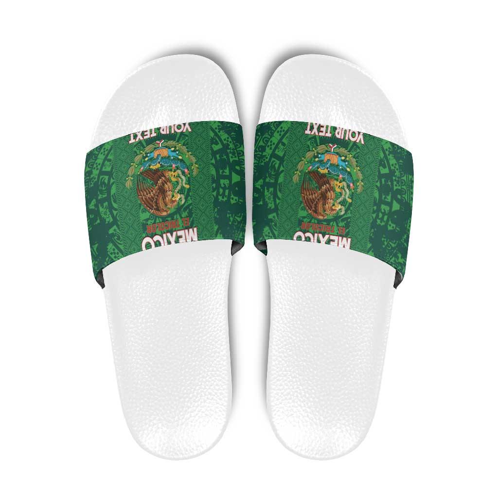 Custom Mexico Football Slide Sandals 2025 El Tri Champions Green Color - Wonder Print Shop