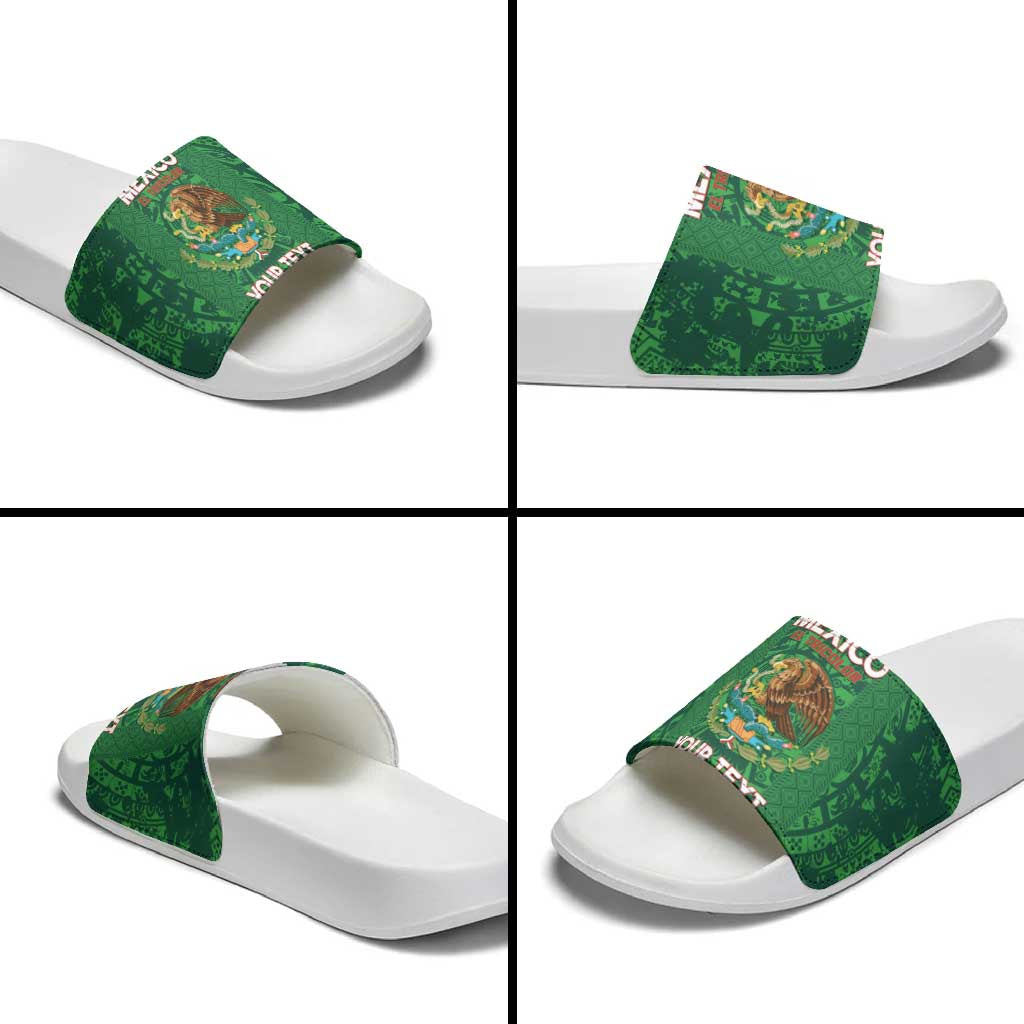 Custom Mexico Football Slide Sandals 2025 El Tri Champions Green Color - Wonder Print Shop