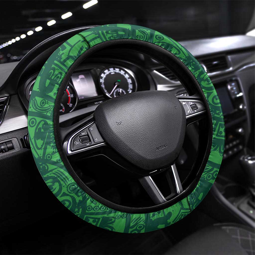 Mexico Football Steering Wheel Cover 2025 El Tri Champions Green Color - Wonder Print Shop