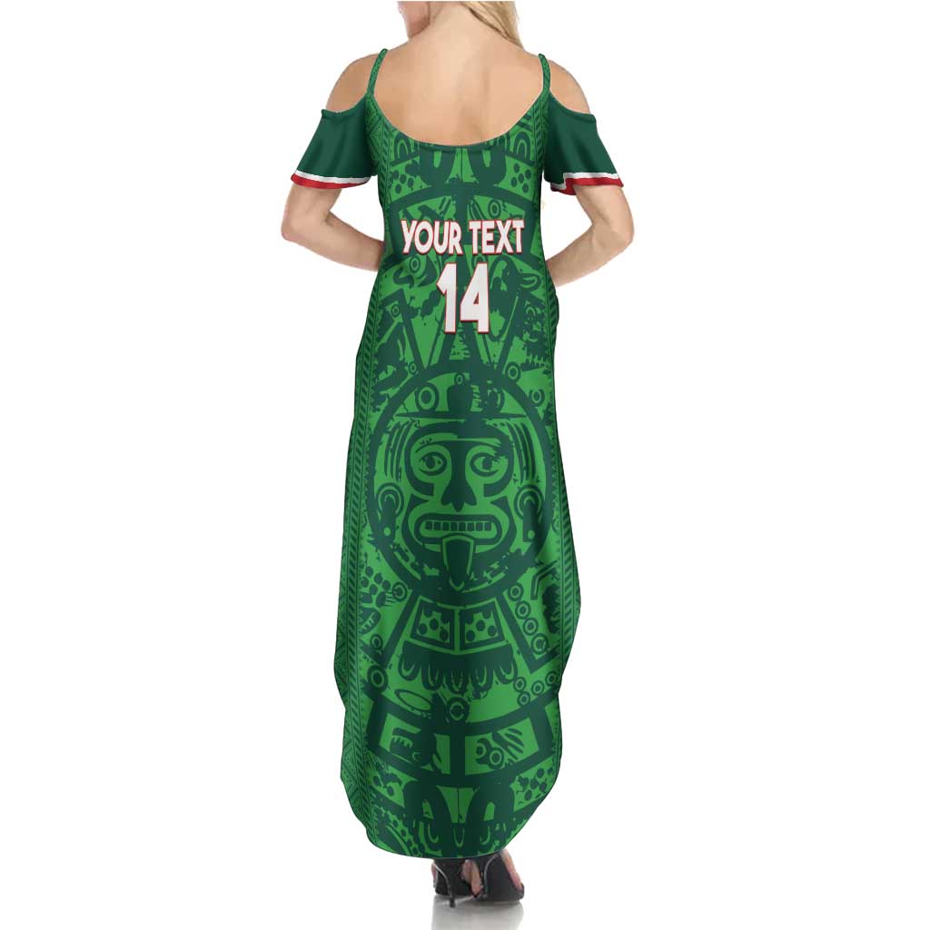 Custom Mexico Football Summer Maxi Dress 2025 El Tri Champions Green Color - Wonder Print Shop