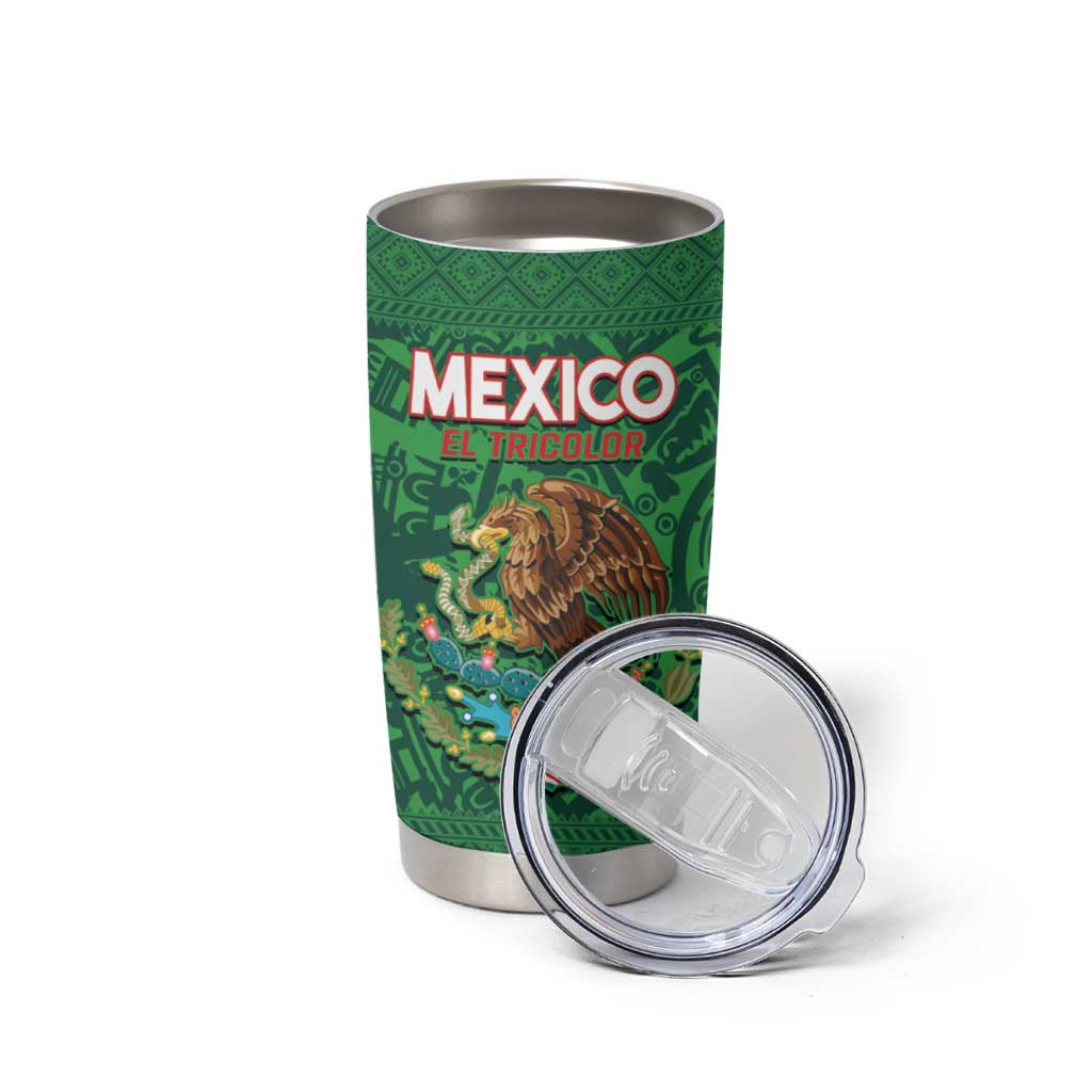 Custom Mexico Football Tumbler Cup 2025 El Tri Champions Green Color - Wonder Print Shop