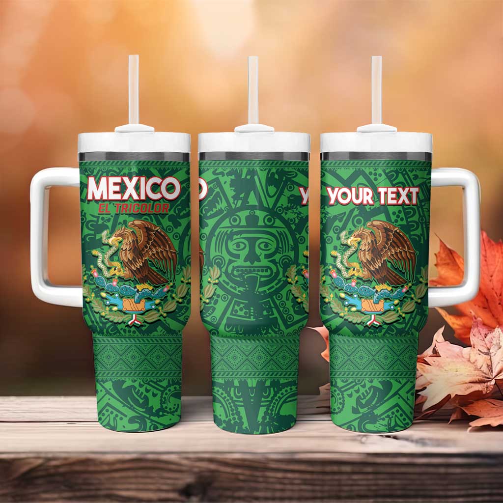 Custom Mexico Football Tumbler With Handle 2025 El Tri Champions Green Color - Wonder Print Shop