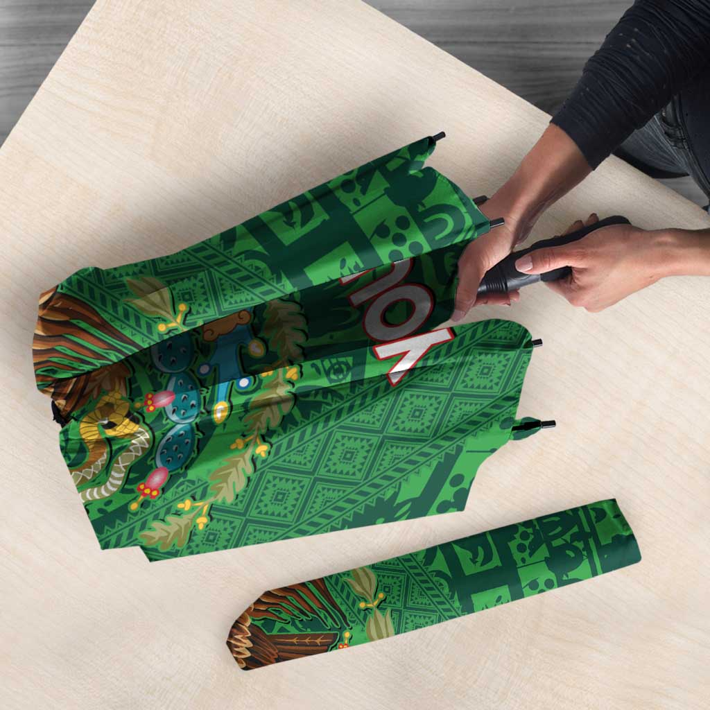 Custom Mexico Football Umbrella 2025 El Tri Champions Green Color - Wonder Print Shop