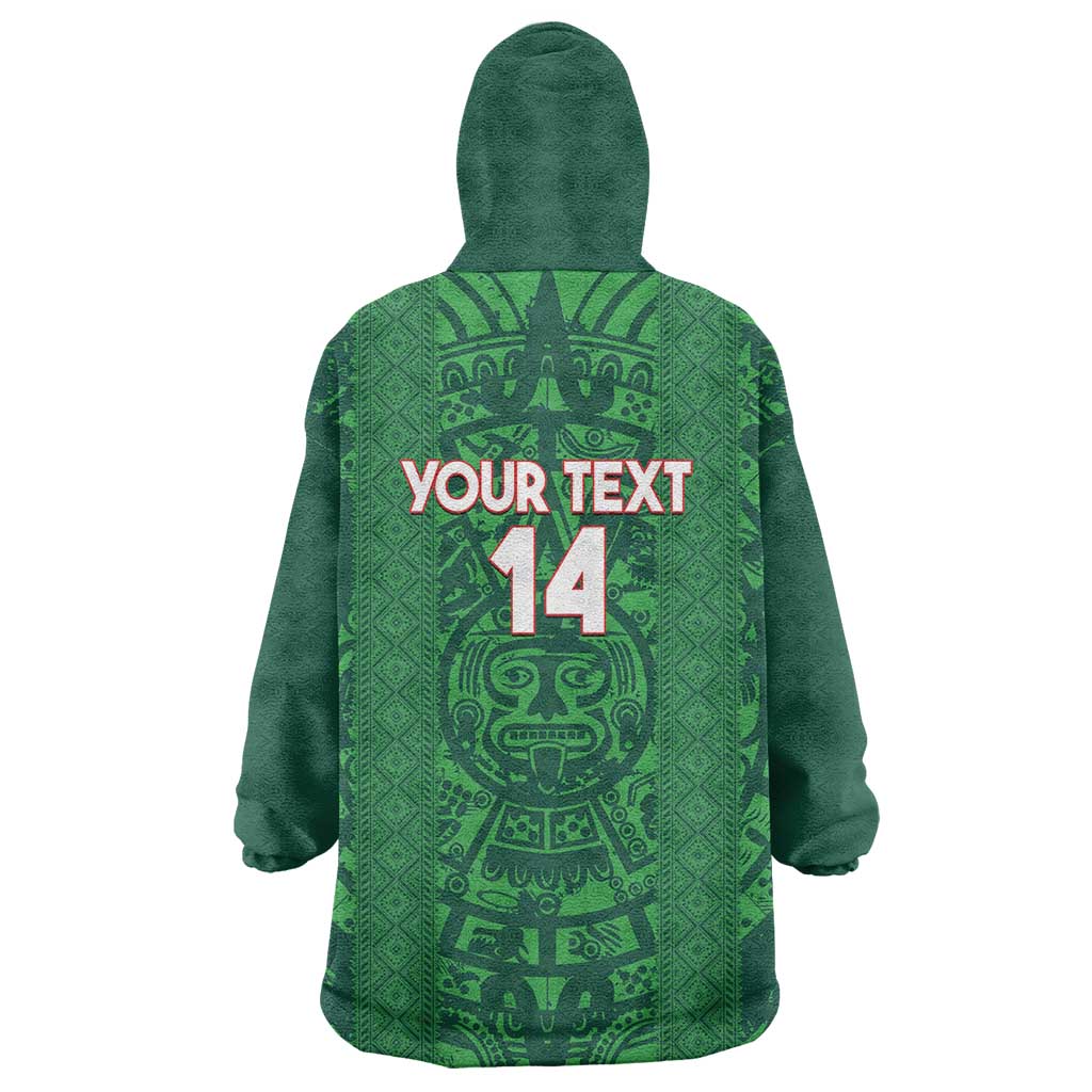 Custom Mexico Football Wearable Blanket Hoodie 2025 El Tri Champions Green Color - Wonder Print Shop