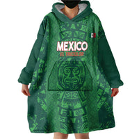 Custom Mexico Football Wearable Blanket Hoodie 2025 El Tri Champions Green Color - Wonder Print Shop