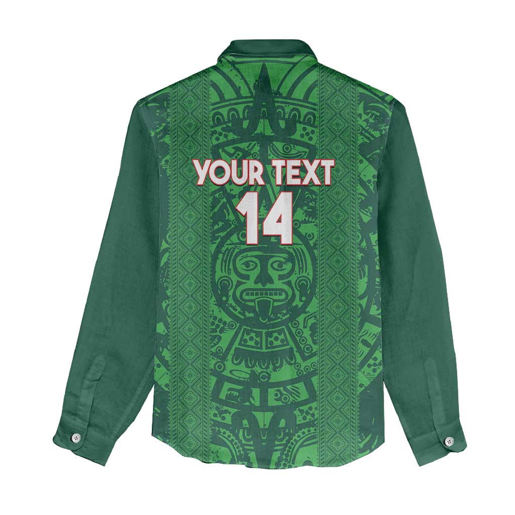 Custom Mexico Football Women Casual Shirt 2025 El Tri Champions Green Color - Wonder Print Shop