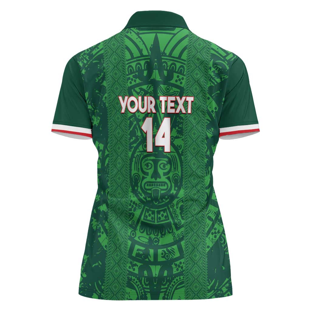 Custom Mexico Football Women Polo Shirt 2025 El Tri Champions Green Color - Wonder Print Shop