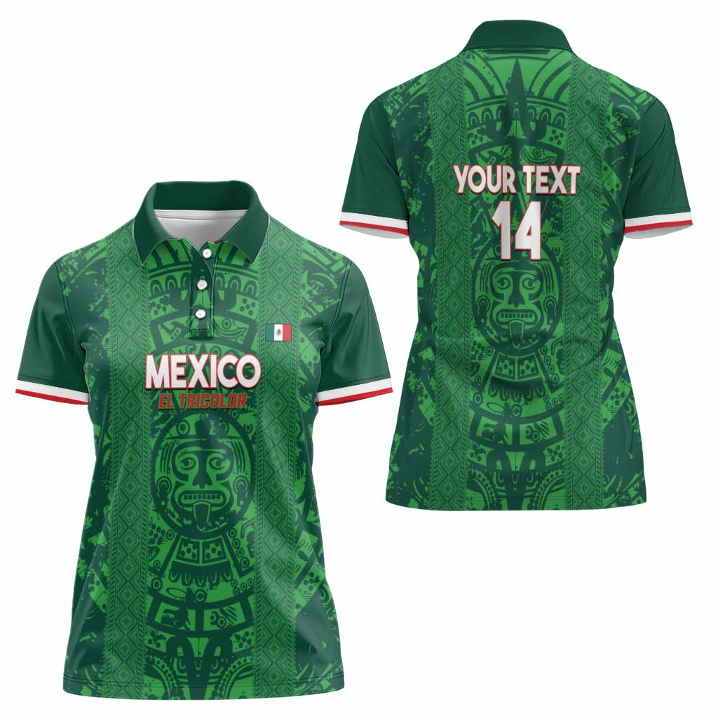 Custom Mexico Football Women Polo Shirt 2025 El Tri Champions Green Color - Wonder Print Shop