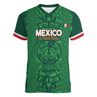 Custom Mexico Football Women V-Neck T-Shirt 2025 El Tri Champions Green Color - Wonder Print Shop