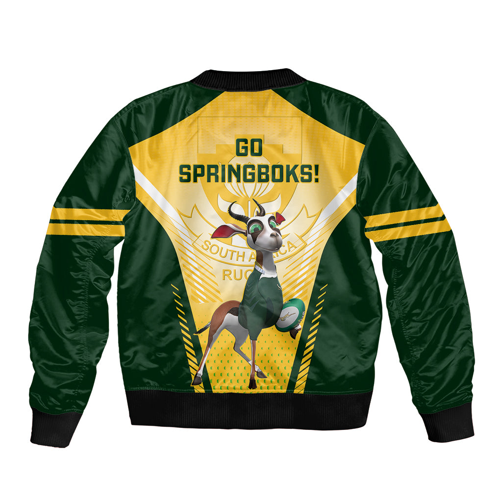 South Africa Rugby Bomber Jacket 2023 World Cup Springboks Mascot - Wonder Print Shop