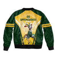 South Africa Rugby Bomber Jacket 2023 World Cup Springboks Mascot - Wonder Print Shop