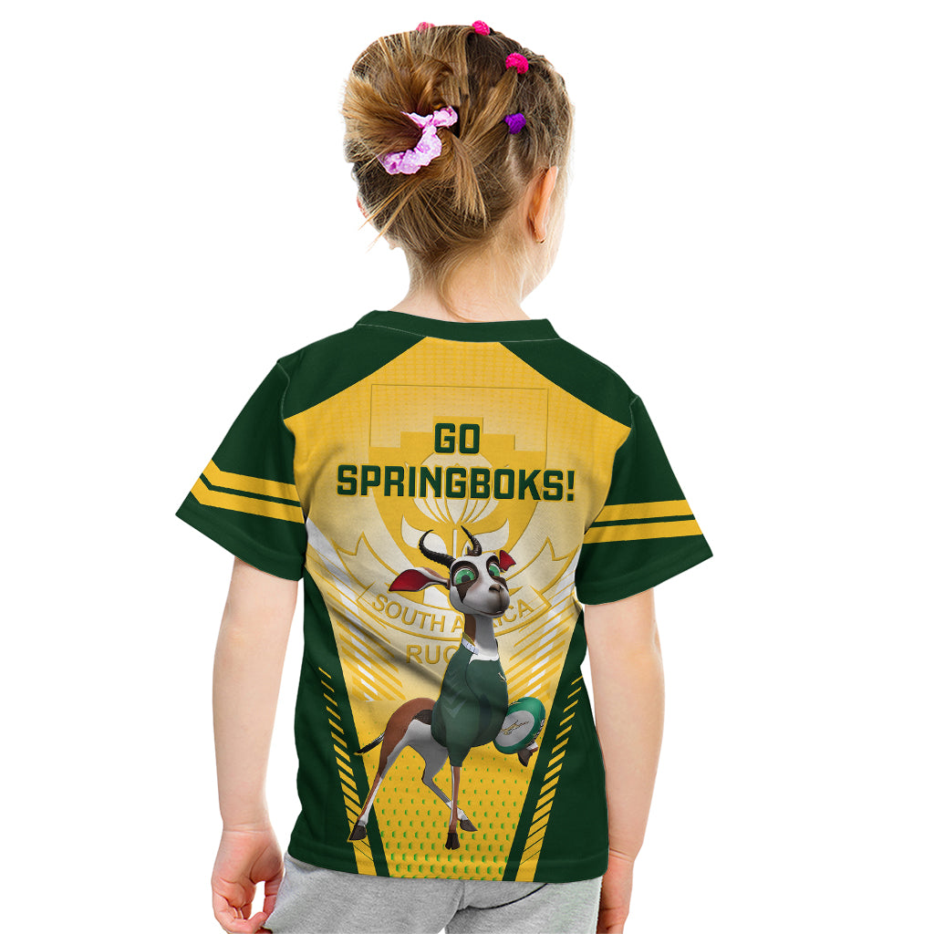 South Africa Rugby Kid T Shirt 2023 World Cup Springboks Mascot - Wonder Print Shop