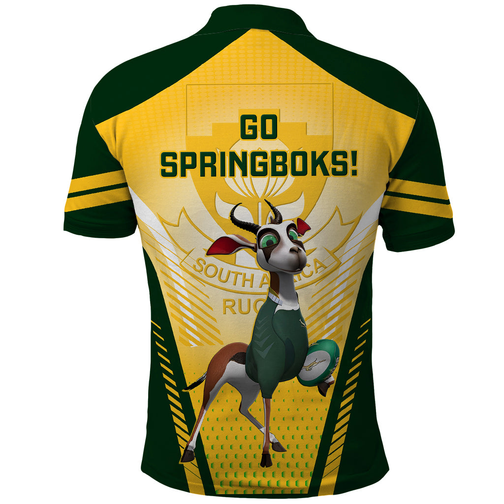 South Africa Rugby Polo Shirt 2023 World Cup Springboks Mascot - Wonder Print Shop