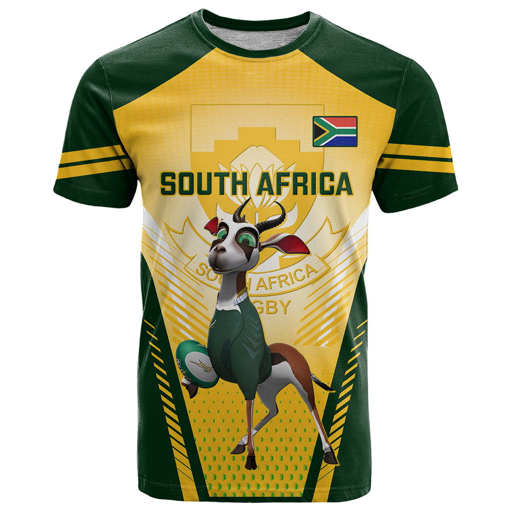 South Africa Rugby T Shirt 2023 World Cup Springboks Mascot - Wonder Print Shop