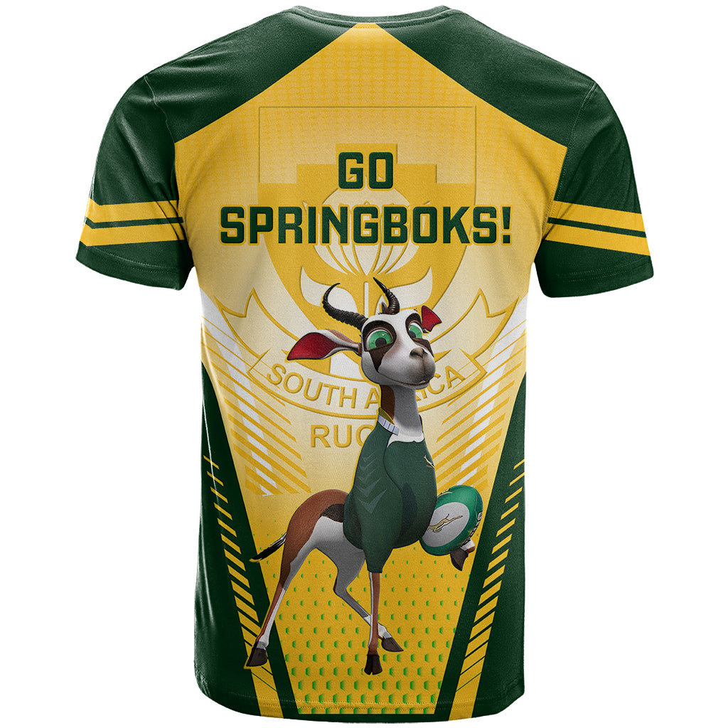 South Africa Rugby T Shirt 2023 World Cup Springboks Mascot - Wonder Print Shop