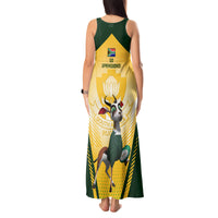 South Africa Rugby Tank Maxi Dress 2023 World Cup Springboks Mascot - Wonder Print Shop