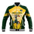 Custom South Africa Rugby Baseball Jacket 2023 World Cup Springboks Mascot - Wonder Print Shop