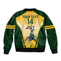 Custom South Africa Rugby Bomber Jacket 2023 World Cup Springboks Mascot - Wonder Print Shop
