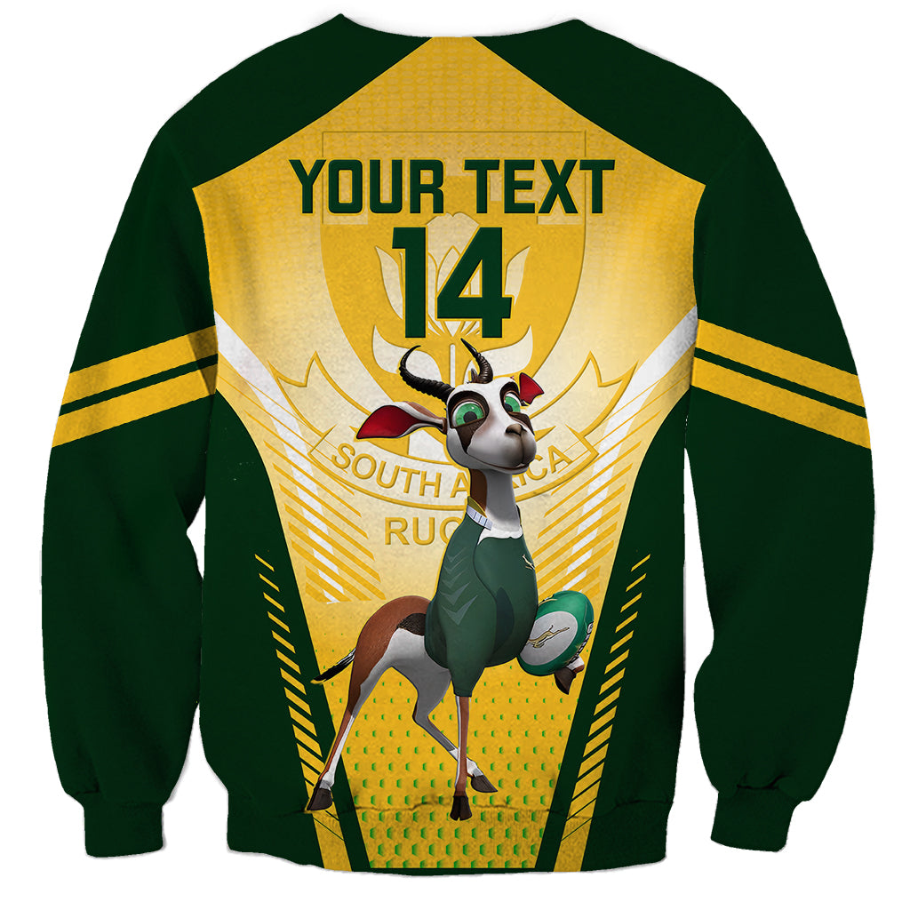Custom South Africa Rugby Sweatshirt 2023 World Cup Springboks Mascot - Wonder Print Shop