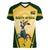 Custom South Africa Rugby Women V Neck T Shirt 2023 World Cup Springboks Mascot - Wonder Print Shop